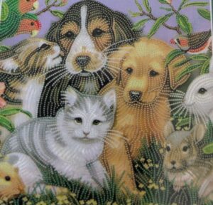 Pui de animale Pictură cu diamante 5D – Model Pui de Animale, 40x50 cm - imagine 1