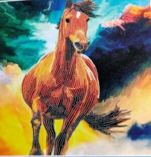 Cal Alergand Pictură cu diamante 5D – Cal Alergand, 40×50 cm - imagine 1