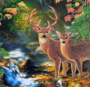 Cerbi in Natura Pictură cu diamante 5D – Model Cerbi in Natura, 40×50 cm - imagine 1
