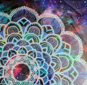 Glow in the Dark - Mandala Tablou pictura cu diamante strălucitoare (rama inclusa) – Mandala, 30×30 cm - imagine 1