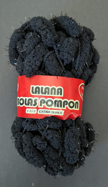 Lalana negru Fir pufos fantezie Lalana – Negru, 25g - imagine 1