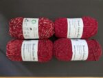 Fir cu lână Tweed Garn Eco – Rosu cu alb, 50g / 250m - imagine 2