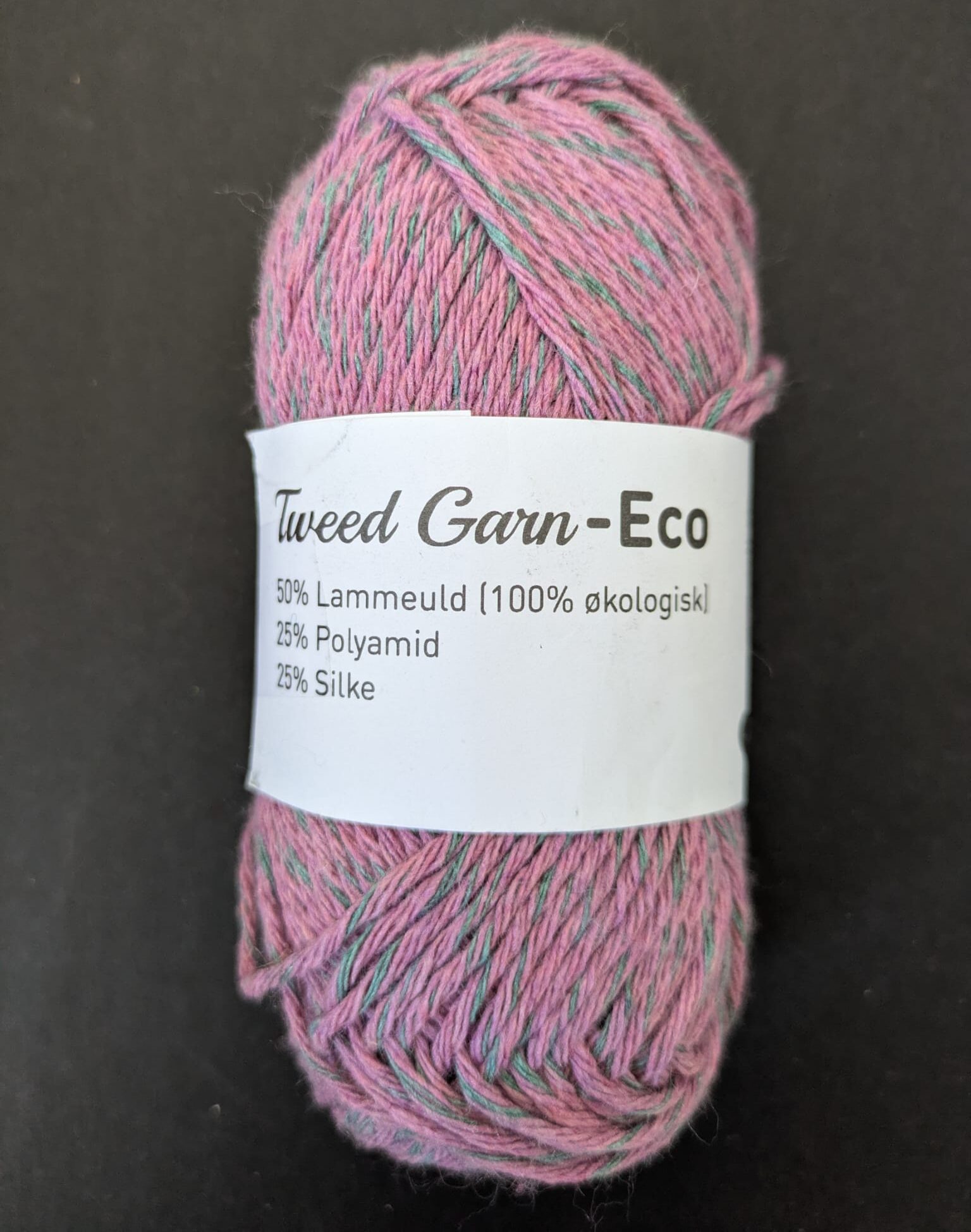 Tweed Mov cu vernil Fir cu lână Tweed Garn Eco – Mov cu vernil, 50g / 250m - imagine 1