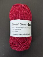 Fir cu lână Tweed Garn Eco – Rosu cu roz, 50g / 250m